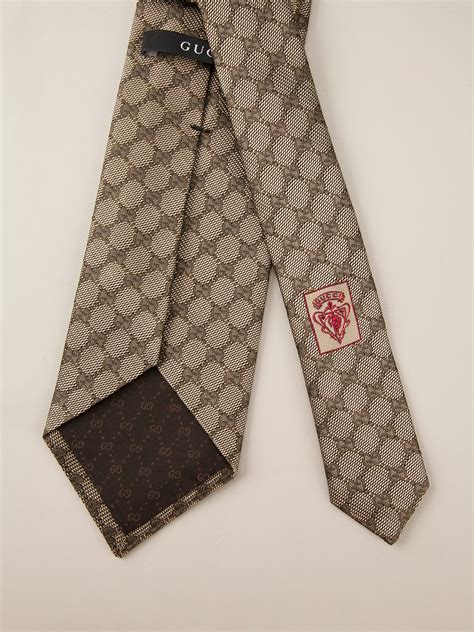 gucci tie brown